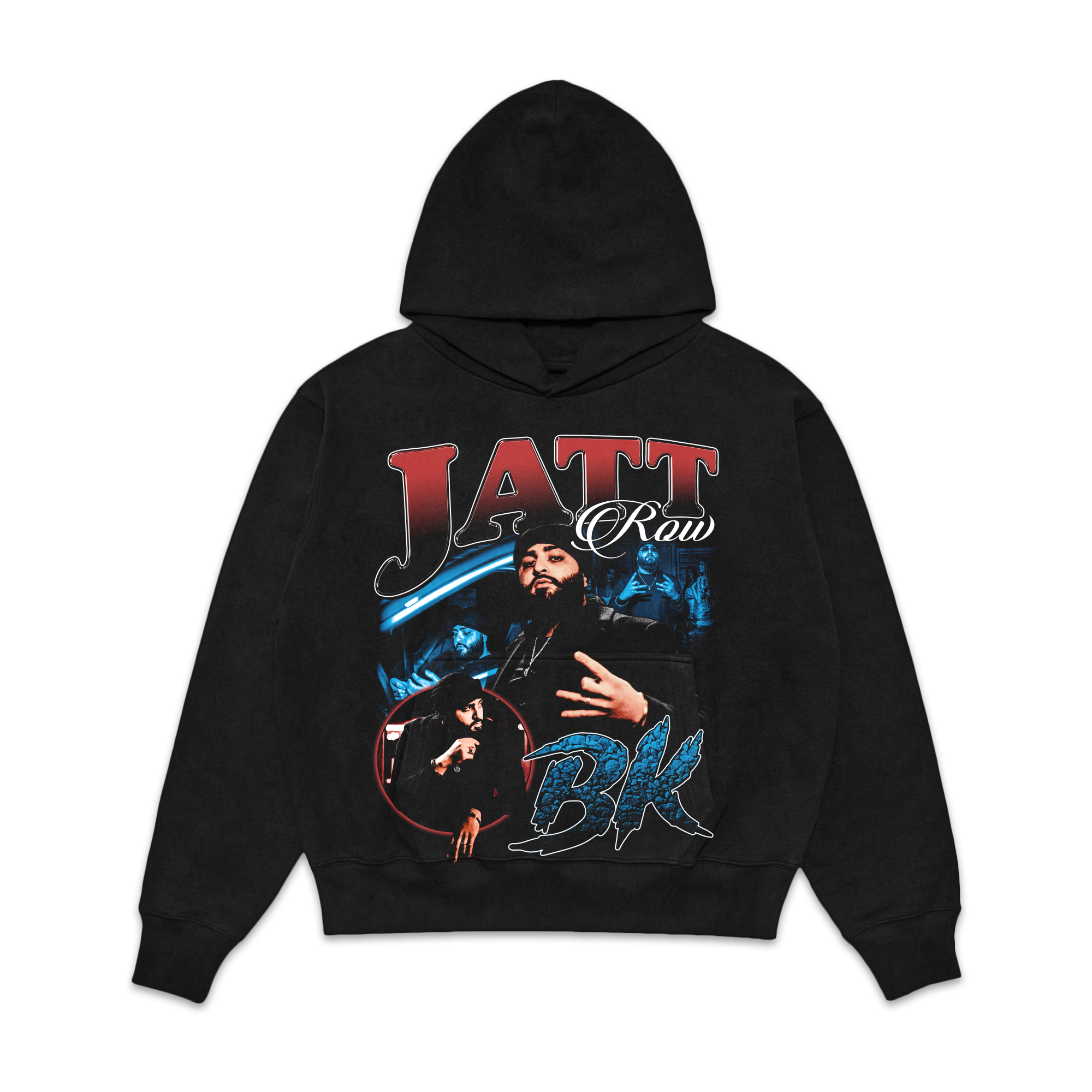 BK Jatt Row Graphic Pullover Hoodie
